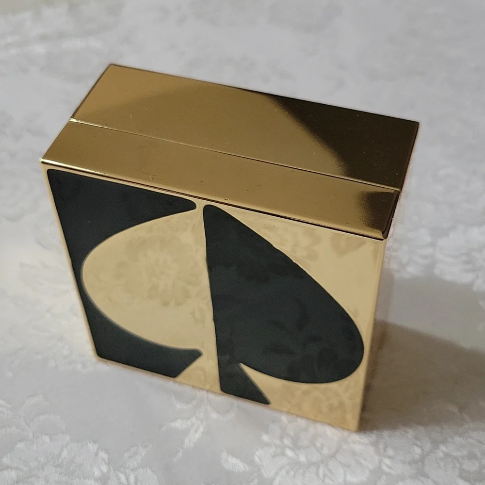 ●FIRM●Kate Spade NY X Lenox "Spade Street" Keepsake Box, Green/Gold - Picture 5 of 10